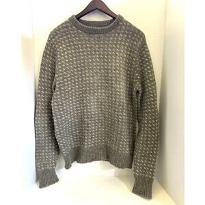 Woolrich Vintage Wool Crewneck Sweater – Men’s Large, Light Brown